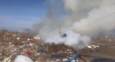 Akçalı çöplüğünde yangın çıktı