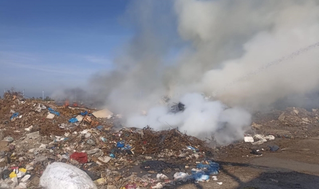 Akçalı çöplüğünde yangın çıktı