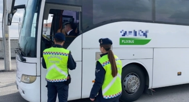 Aksaray'da yolcu otobüslerine denetim