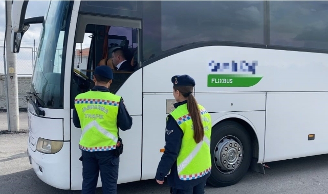 Aksaray'da yolcu otobüslerine denetim