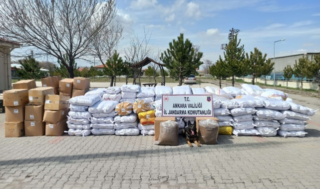 Ankara’da 28 milyon 750 bin liralık kaçak tütün ele geçirildi