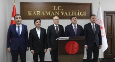 Bakan Şimşek Karaman'da "İş Dünyası Toplantısı"na katıldı