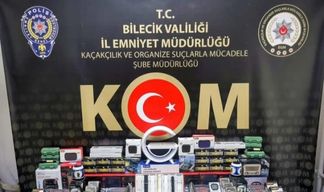 Bilecik’te gümrük kaçağı olduğu tespit edilen ürünler ele geçirildi