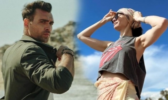 Birce Akalay ile sevgilisi Hakan Kurtaş Bodrum'da tatil yapıyor