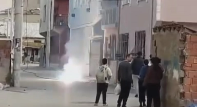 Bursa'da elektrik kablosu koptu