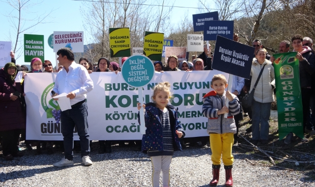 Bursa'da köylülerden mermer ocağı eylemi!