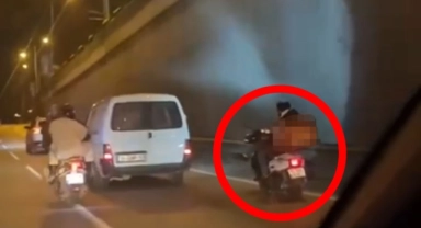 Bursa'da kuryenin rahatlığı pes dedirtti!
