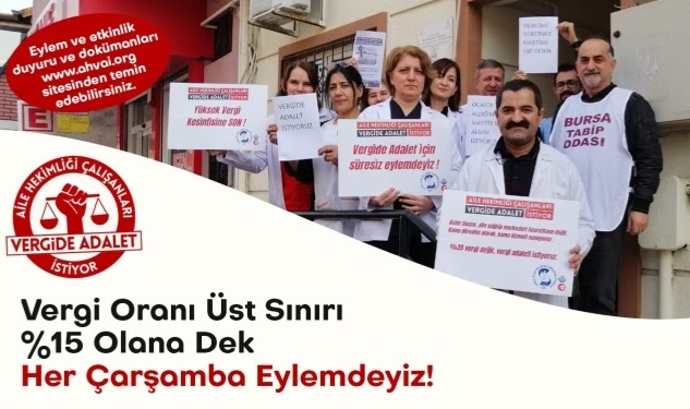 Bursa Tabip Odası: Aile hekimliği çalışanları vergide adalet istiyor!