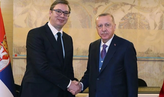 Cumhurbaşkanı Erdoğan, Sırbistan Cumhurbaşkanı Vucic ile görüştü