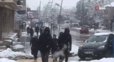 Erzurum'da kar yağışı hayatı olumsuz etkiledi