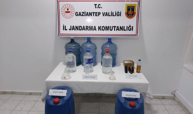 Gaziantep’te kaçak alkol operasyonu düzenlendi