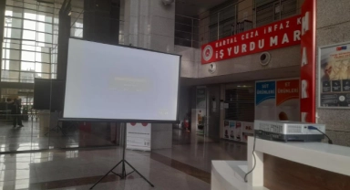 İstanbul Adalet Sarayı’na resmi veriler için ekran kuruldu