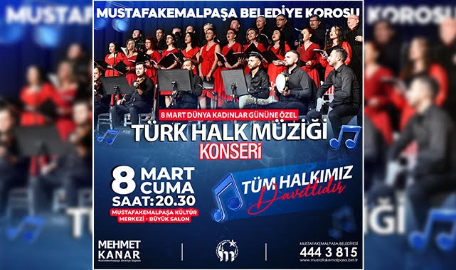 Mustafakemalpaşa'da 8 Mart Dünya Kadınlar Günü konseri