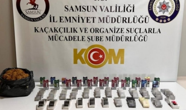Samsun'da kaçak elektronik sigara ve makaron ele geçirildi