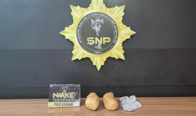 Şanlıurfa’da 1 kilo 150 gram toz esrar ele geçirildi