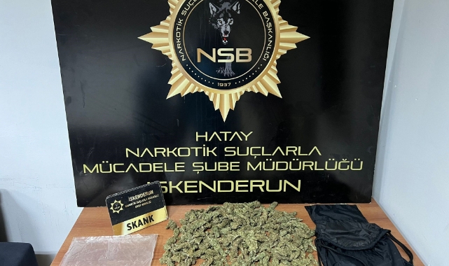 Şüpheli şahsın üzerinden skunk çıktı