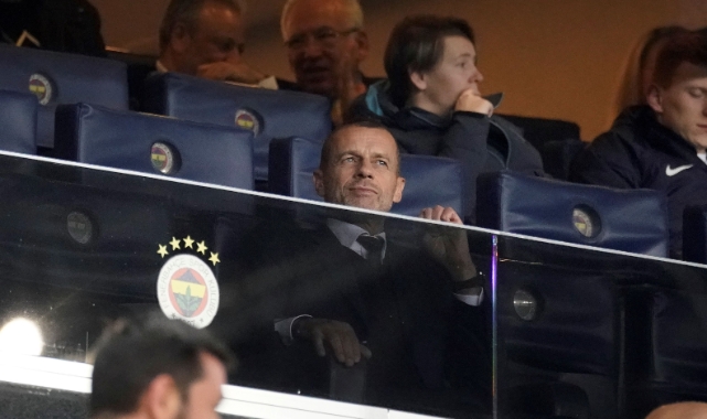 UEFA Başkanı Ceferin, Fenerbahçe - Union SG maçını tribünden takip etti