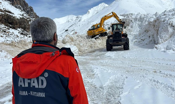 Van’da çığ bölgesinde inceleme
