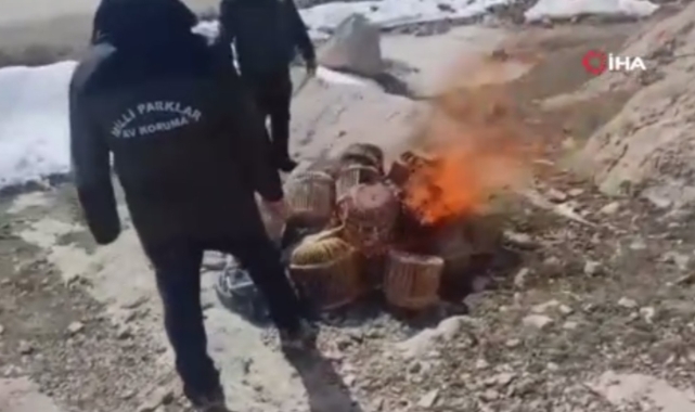 Van’da kafes avcılığı yapan 3 kişiye para cezası yazıldı