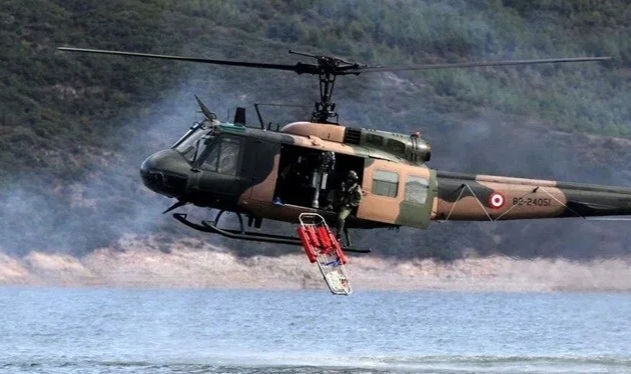 Askeri helikopter arıza nedeniyle acil iniş yaptı
