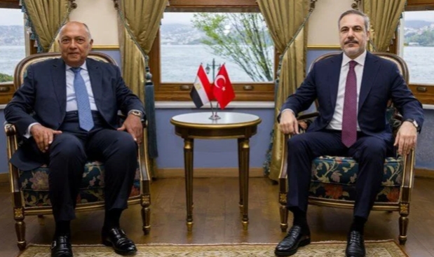 Bakan Fidan Mısırlı mevkidaşı Semih Şükri'yle görüştü