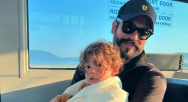 Burak Özçivit'ten oğlu Kerem ile yeni poz