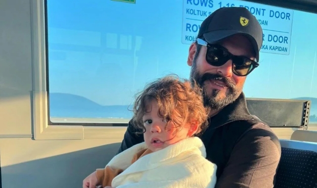 Burak Özçivit'ten oğlu Kerem ile yeni poz