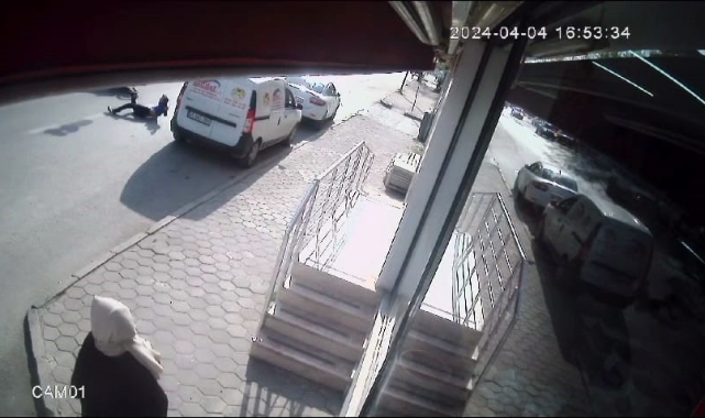 Bursa'da motosiklet kazası kamerada