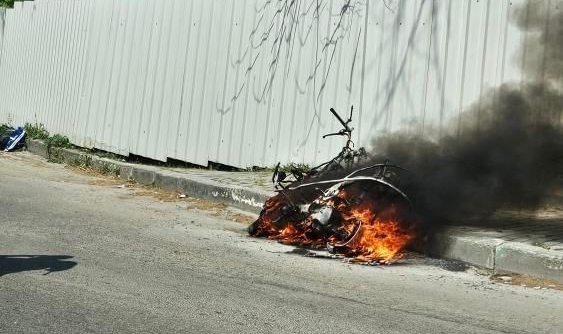 Bursa'da motosiklet küle döndü!
