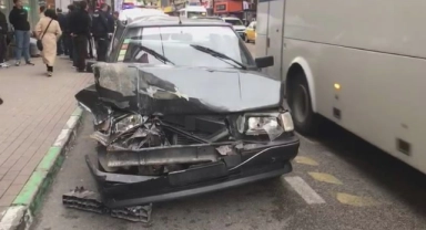 Bursa'da zincirleme kaza kamerada!