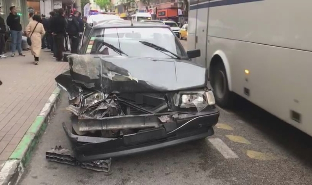 Bursa'da zincirleme kaza kamerada!