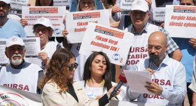 Bursa’daki sağlık çalışanları vergide adalet istiyor