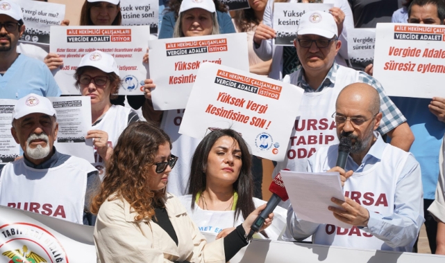 Bursa’daki sağlık çalışanları vergide adalet istiyor