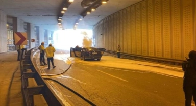 Çağlayan Tüneli’nde yangın: Trafik kilitlendi