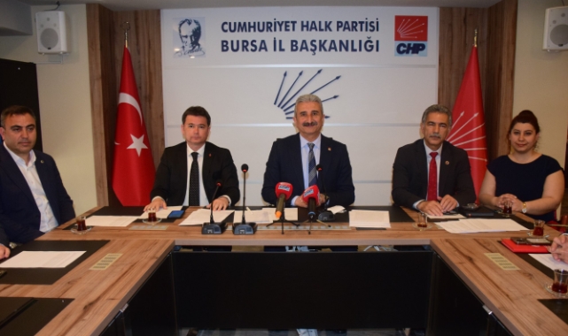 CHP Bursa meclis öncesi grup toplantısı yaptı