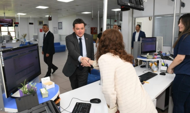 Erkan Aydın personel ziyaretinin ardından mesaiye başladı