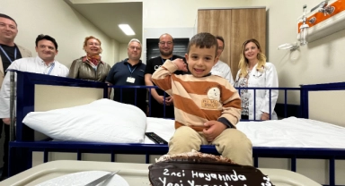 İkinci hayatına kavuşan minik doğum gününü kutladı