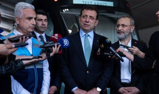 İmamoğlu, elektrikli metrobüsün test sürüşüne katıldı