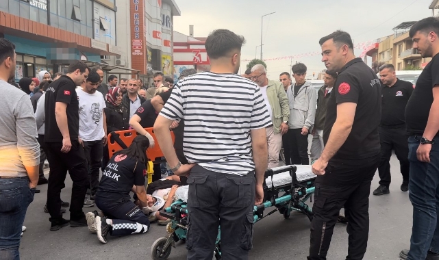 Kazada yaralanan yayaya ilk müdahaleyi itfaiyeciler yaptı