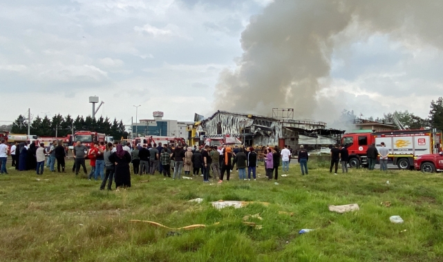 Kocaeli'deki yangında market küle döndü