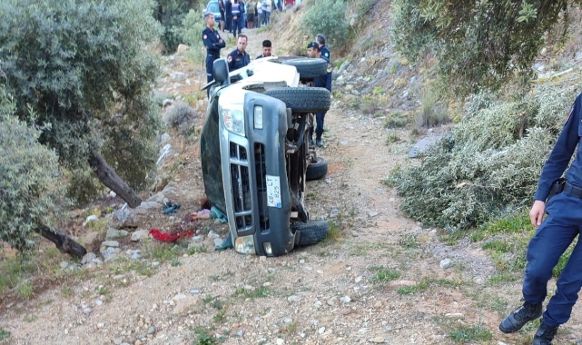 Milas’ta kamyonet uçuruma yuvarlandı: 1 ölü