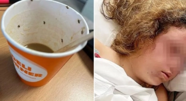 Otomattan aldığı kahve canından ediyordu