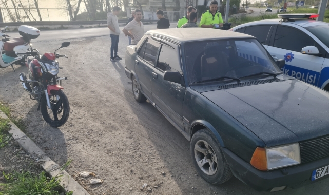 Otomobil motosikletle çarpıştı: 1 yaralı