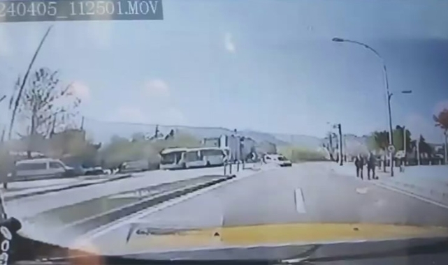 Ters şeride girdi faciadan dönüldü