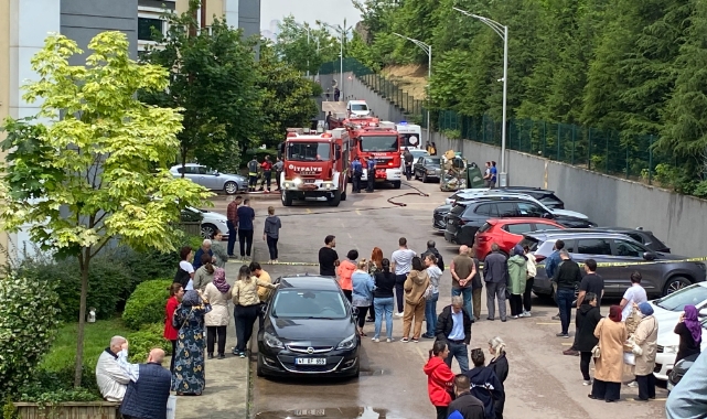 16 katlı binada yangın paniği