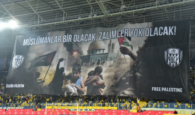 Ankaragücü taraftarından Filistin’e destek
