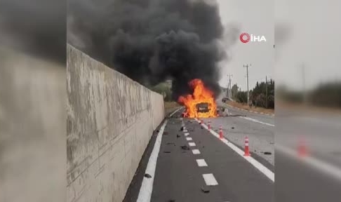 Antalya'da alev alan otomobildeki Polonyalı çift hayatını kaybetti