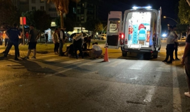 Antalya'da yaşlı kadın, motosikletin çarpması sonucu yaralandı