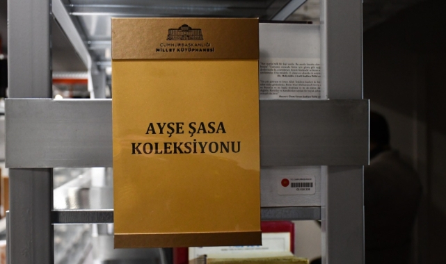 Ayşe Şasa'nın kitaplığı Cumhurbaşkanlığı Millet Kütüphanesi'nde