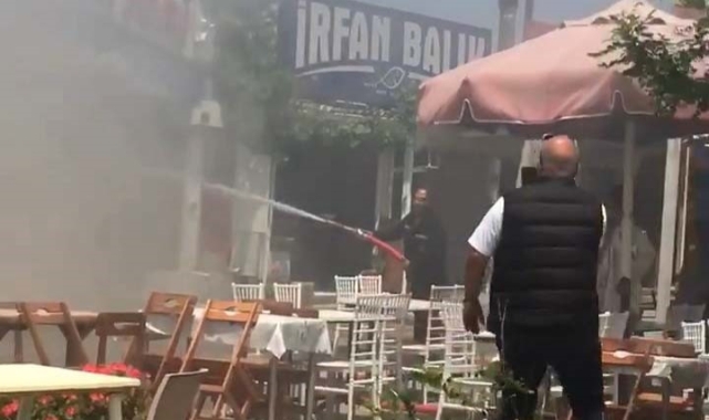 Bursa'da balıkçı restoranları cayır cayır yandı